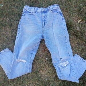 Loft Distressed Womens Boyfriend High Waisted Jeans Sz 27 (4)
